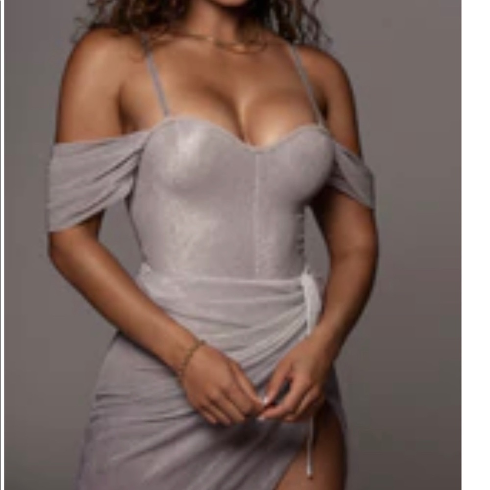 JLUXLABEL GRAPE VV BUSTIER BODYSUIT - S